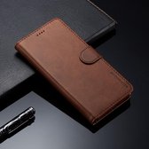 LC.IMEEKE voor Xiaomi Redmi 5 Plus kalfsleer Horizontale flip lederen tas, met houder & kaartsleuven & portemonnee (bruin)