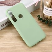 Voor Motorola G8 Plus effen kleur vloeibare siliconen schokbestendige hoes (groen)