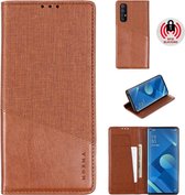 Voor OPPO Reno 3 Pro MUXMA MX109 horizontale flip lederen tas met houder en kaartsleuf en portemonnee (bruin)
