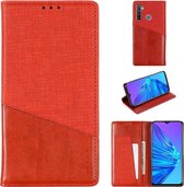 Voor OPPO Realme 5 MUXMA MX109 horizontale flip lederen tas met houder en kaartsleuf en portemonnee (rood)