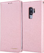 Voor Galaxy S9 + CMai2 zijde textuur horizontale flip lederen tas met houder & kaartsleuven & fotolijst & portemonnee (rose goud)