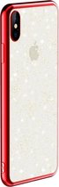 SULADA Shine-serie valbestendig TPU + plating poeder beschermhoes voor iPhone XS Max (rood)