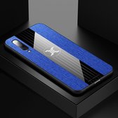 Voor Xiaomi Mi 9 XINLI stiksels textuur schokbestendige TPU beschermhoes (blauw)
