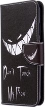 Huawei P40 Lite Hoesje - Mobigear - Design Serie - Kunstlederen Bookcase - Do Not Touch - Hoesje Geschikt Voor Huawei P40 Lite