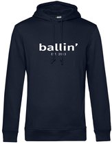 Heren Hoodies met Ballin Est. 2013 Basic Hoodie Print - Blauw - Maat S
