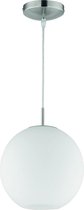 LED Hanglamp - Hangverlichting - Iona Mono - E27 Fitting - Rond - Mat Nikkel - Aluminium