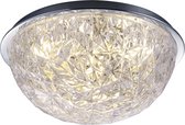 LED Plafondlamp - Plafondverlichting - Iona Totim - E14 Fitting - 3-lichts - Rond - Mat Chroom - Aluminium