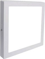 LED Downlight - Opbouw Vierkant 18W - Helder/Koud Wit 6400K - Mat Wit Aluminium - 225mm