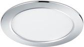 LED Spot - Inbouwspot - Iona Pandus - 18W - Warm Wit 3000K - Rond - Mat Chroom - Aluminium - Ø220mm