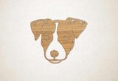 Wanddecoratie - Hond - Jack Russel 2 - S - 45x55cm - Eiken - muurdecoratie - Line Art