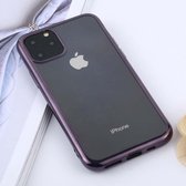 Transparante TPU anti-drop en waterdichte mobiele telefoon beschermhoes voor iPhone 11 Pro Max (paars)