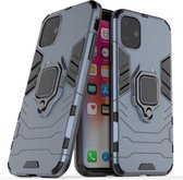 Panther PC + TPU schokbestendige beschermhoes met magnetische ringhouder voor iPhone 11 (grijs)