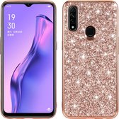 Voor OPPO A8 / A31 glitterpoeder schokbestendig TPU beschermhoes (roségoud)