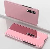 Voor Huawei Y8P 2020 vergulde spiegel horizontale flip lederen tas met houder (rose goud)