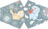 Herbruikbare mode-gezichtsbedekking - Happy Cats (kinderen) 5. Stuks