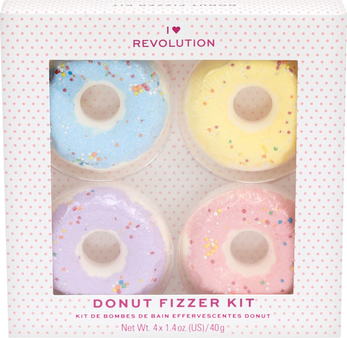 I Revolution Donut Fizzer Kit - Gift Set Of Bath Bombs