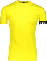Dsquared2 T-shirt Geel Geel Getailleerd - Maat L - Heren - Lente/Zomer Collectie - Katoen;Elastaan