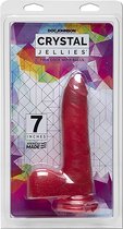 7 Inch Thin Cock with Balls - Pink - Realistic Dildos