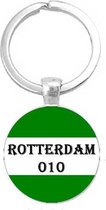 Akyol - Rotterdam 010 Sleutelhanger - Rotterdam - Rotterdammer - Leuk kado voor iemand die uit Rotterdam komt - 2,5 x 2,5 CM