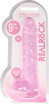 9" / 23 cm Realistic Dildo With Balls - Pink - Realistic Dildos