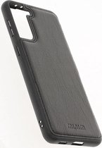 Minim Samsung Galaxy S21 Plus Hoesje Back Cover Echt Leer Zwart