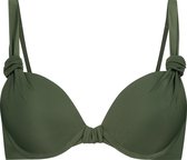 Hunkemöller Dames Badmode Voorgevormde beugel bikinitop Luxe Cup E +  - Groen - maat E75