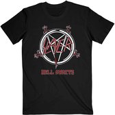 Slayer Heren Tshirt -S- Hell Awaits Tour Zwart