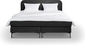 Beter Bed Complete Boxspring Manchester met Gestoffeerd Matras - 140x200 - Zwart