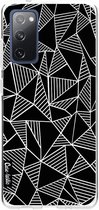 Casetastic Samsung Galaxy S20 FE 4G/5G Hoesje - Softcover Hoesje met Design - Abstraction Lines Black Print