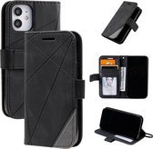 iPhone 12 Pro Max Hoesje Bookcase - Leer - Portemonnee - Book Case - Wallet - Flip Cover - Apple iPhone 12 Pro Max  - Zwart