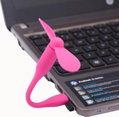 Flexibele Mini Portable USB Powered 2-Blade USB Fan (Magenta)