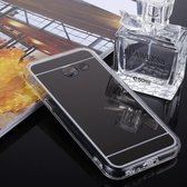 Voor Galaxy J5 (2017) (Amerikaanse versie) Acryl + TPU Galvaniseren Spiegel Beschermende achterkant van de behuizing (zwart)