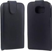 Voor Galaxy S6 / G920 Verticale Flip Magnetische Snap Leather Case (Zwart)