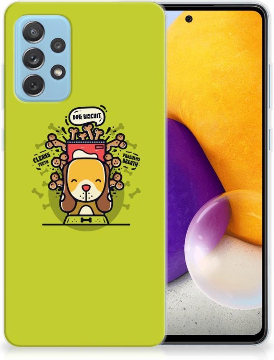 Samsung Galaxy A72 Telefoonhoesje met Naam Doggy Biscuit