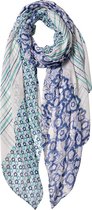 Clayre & Eef sjaal 85x180cm blauw
