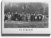 Walljar - FC Utrecht supporters '82 - Zwart wit poster met lijst