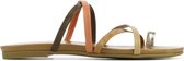 Lina Locchi Vrouwen Leren    Slippers /   - L1053 - Bruin - Maat 39