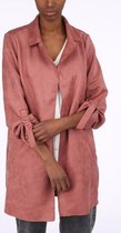 Only ONLJOLINE FX SUEDE COAT - Withered Rose Red