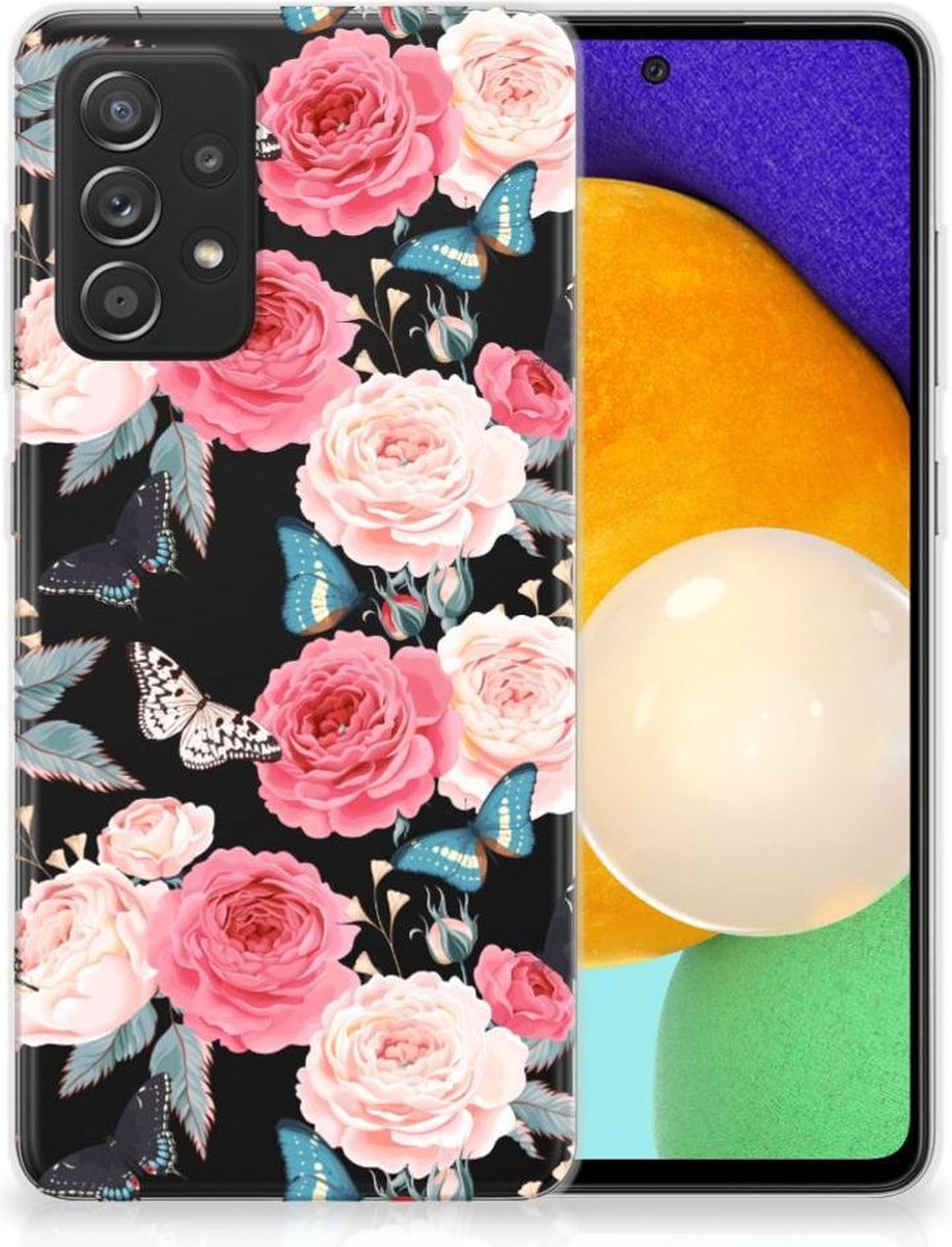 Samsung Galaxy A52 (5G/4G) TPU Case Butterfly Roses