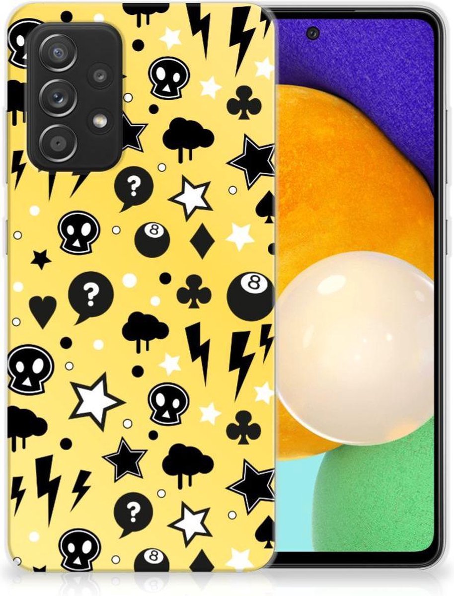 Silicone Back Case Samsung Galaxy A52 (5G/4G) Punk Geel