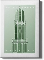 Walljar - De Domtoren - Muurdecoratie - Poster met lijst