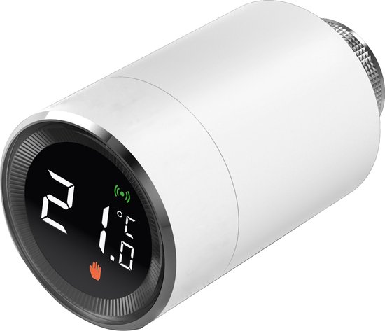 Alecto SMART-HEAT10 Smart Zigbee thermostaatkraan - Gemakkelijk te installeren - Regel temperatuur per kamer