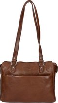 the Monte Schoudertas Buff Leather Leer - bruin