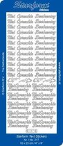 Starform Stickers Text NL: Met Oprechte Deelneming (10 PC) - Silver - 0217.002 - 10X23CM