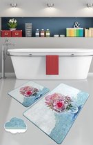 Nerge.be  | FENNEL  Badmat Set  | Vivid Color | Badmat Set | antislip | Washable in the Machine | Absorbent badmat