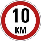 Maximaal 10 km sticker, A1 400 mm