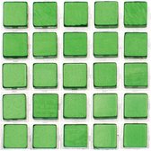 119x stuks mozaieken maken steentjes/tegels kleur groen met formaat 5 x 5 x 2 mm