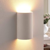 Lindby - LED wandlamp - 1licht - gips - H: 16 cm - G9 - wit - Inclusief lichtbron