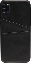 ADEL Kunstleren Back Cover Pasjes Hoesje Geschikt voor Samsung Galaxy A31 - Zwart