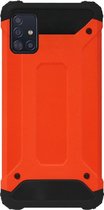 WLONS Rubber Kunststof Bumper Case Hoesje Geschikt voor Samsung Galaxy A71 - Oranje